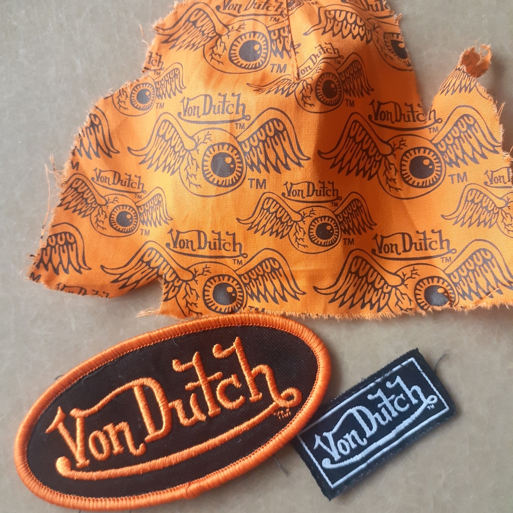 Von Dutch Kids Orange and Black Patch Set